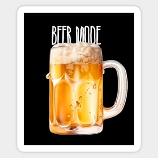 Beer Mode: On Hot Summer Days on a Dark Background Sticker